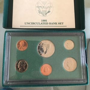Uncirculated 1991 coin set